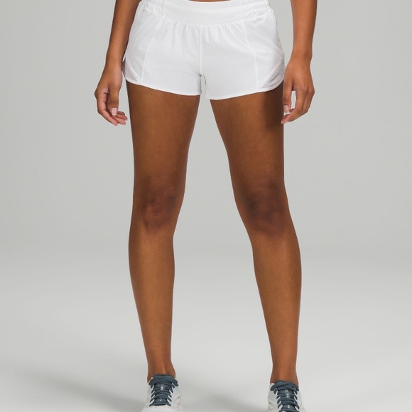 lululemon white hotty hot shorts, size 4, 2.5” - Picture 2 of 4
